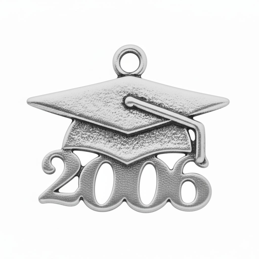 Grad Cap Year Charm