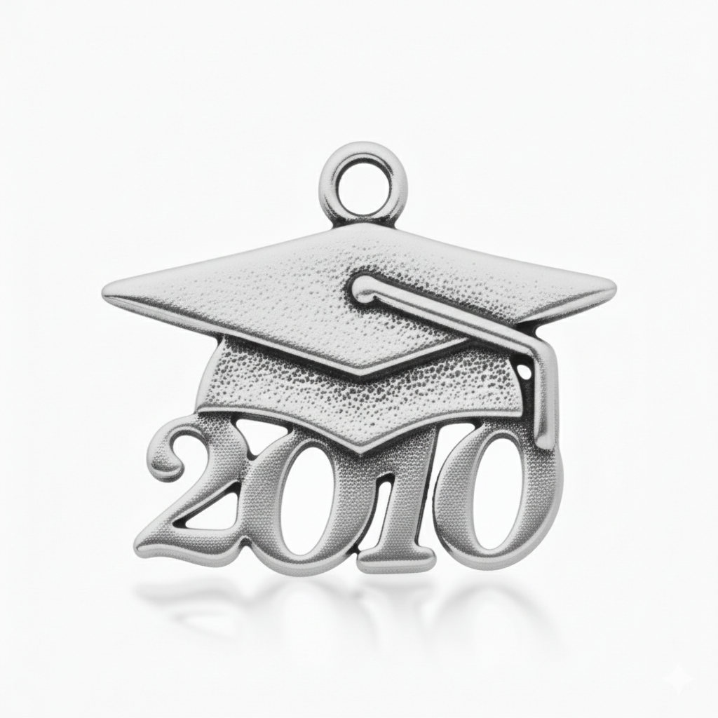 Grad Cap Year Charm