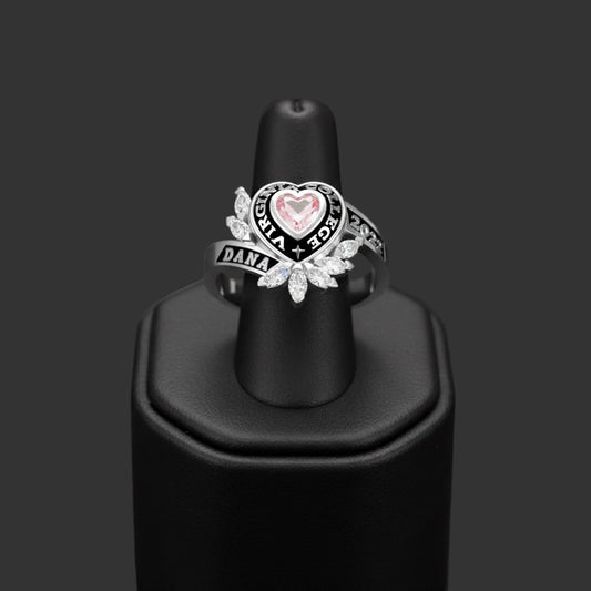 Heart Accent Class Ring