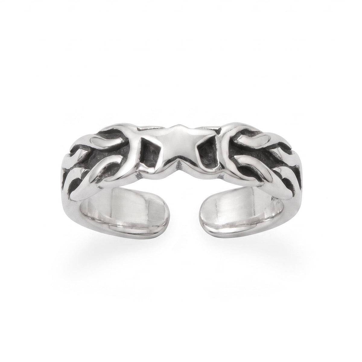 Oxidized Celtic Star Design Toe Ring