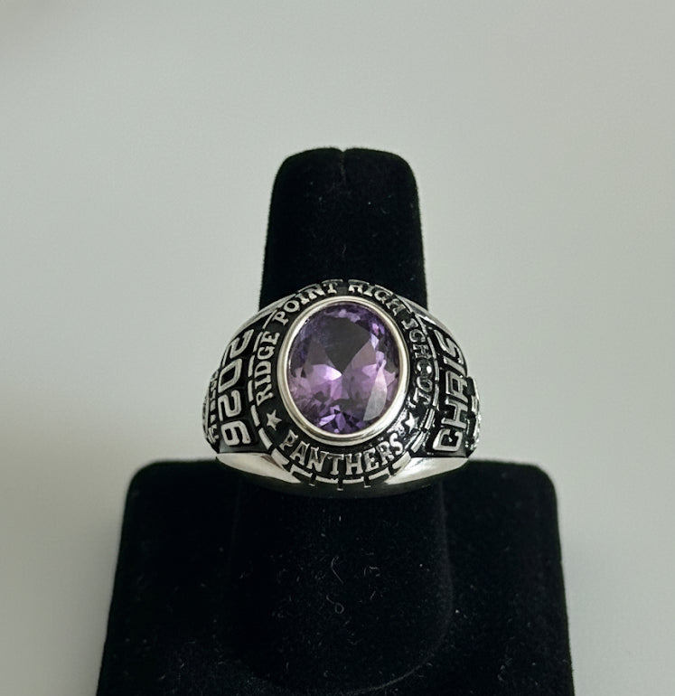 Men’s Ridge Point Panthers Oval Class Ring