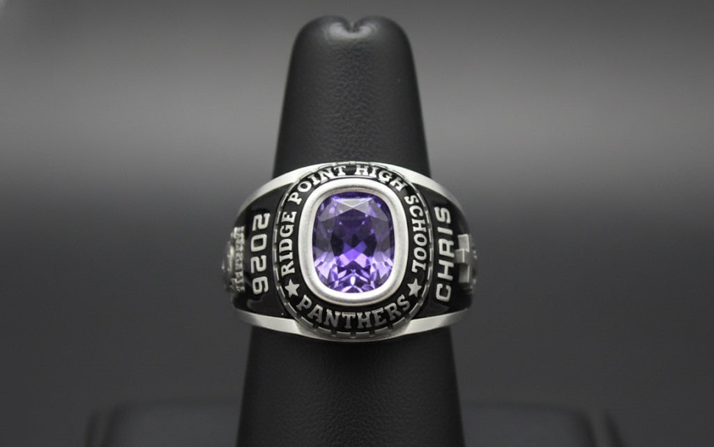 Men’s Ridge Point Panthers Square Class Ring