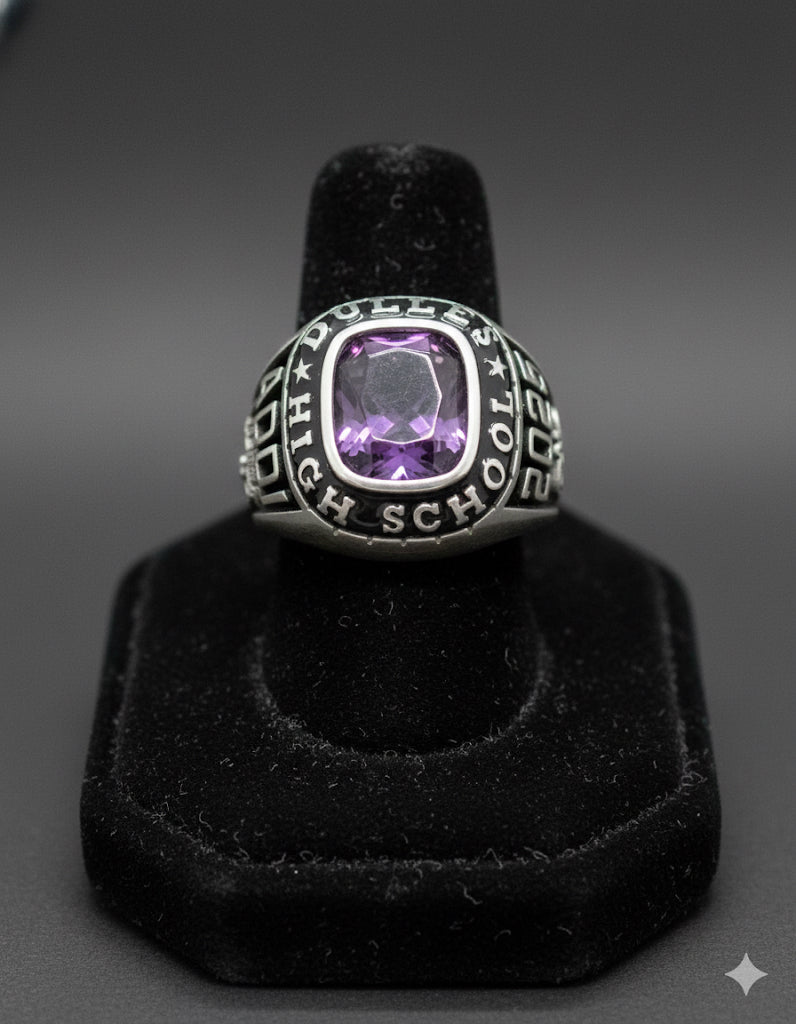 Promo Men’s Sterling Silver Square Traditional Class Ring