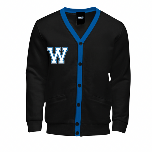 Black/Blue WHS Alumni Cardigan