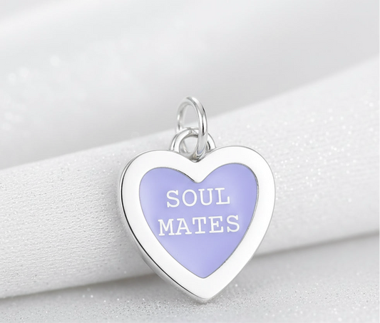“Soul Mates” Conversation Heart Disc Charm