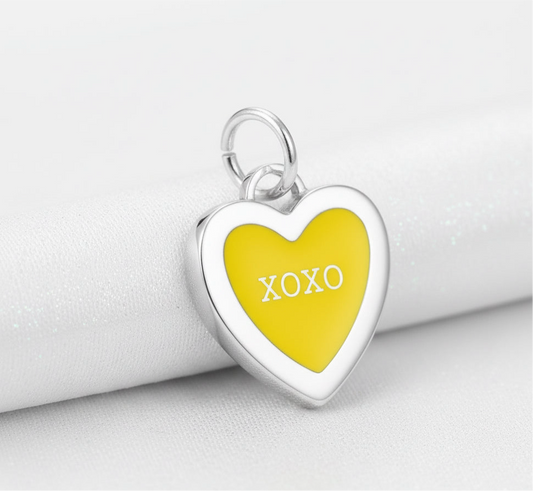 “XOXO” Conversation Heart Disc Charm