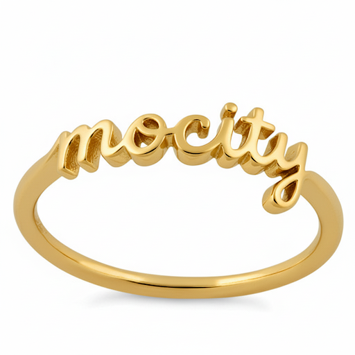 Sterling Silver Script Hometown Ring