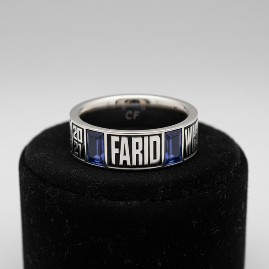 Men's Sterling Silver Class Ring Band