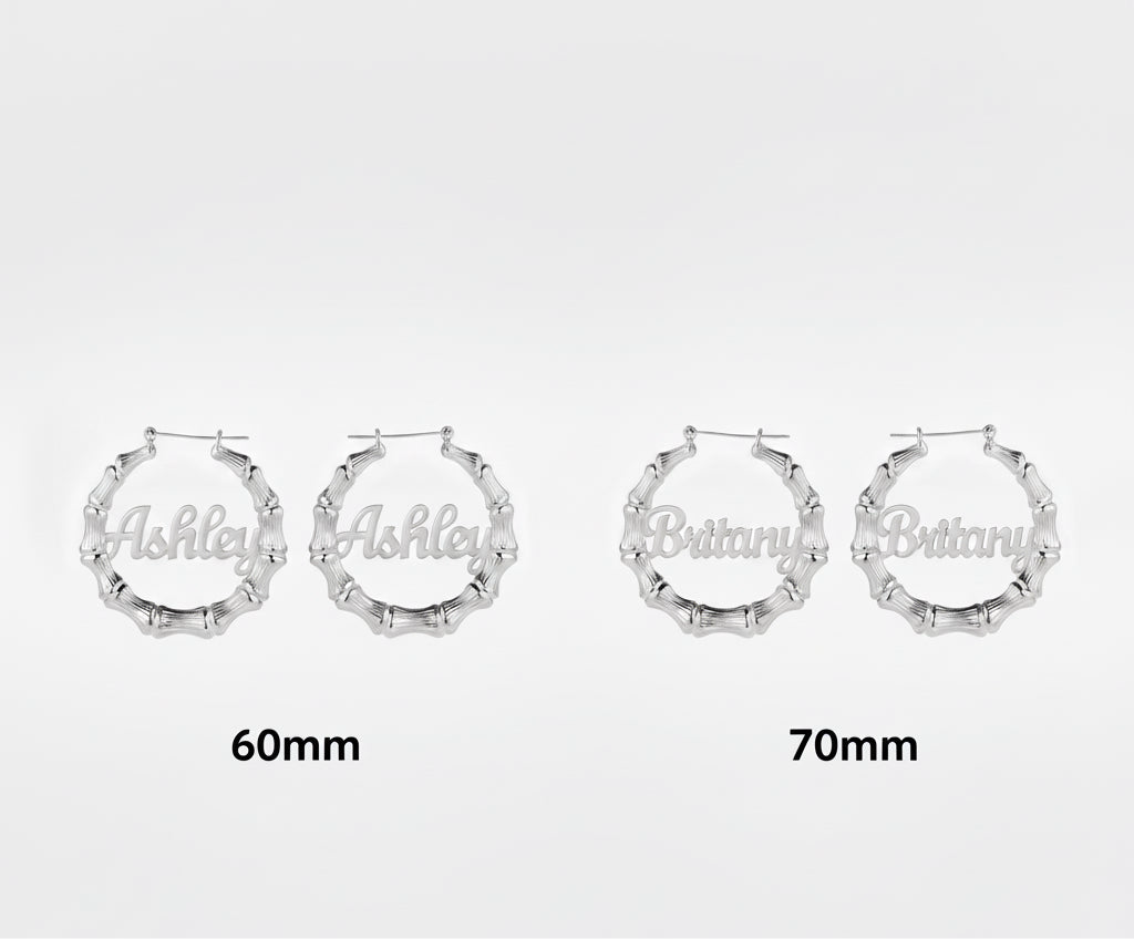 Bamboo Hoop Earrings