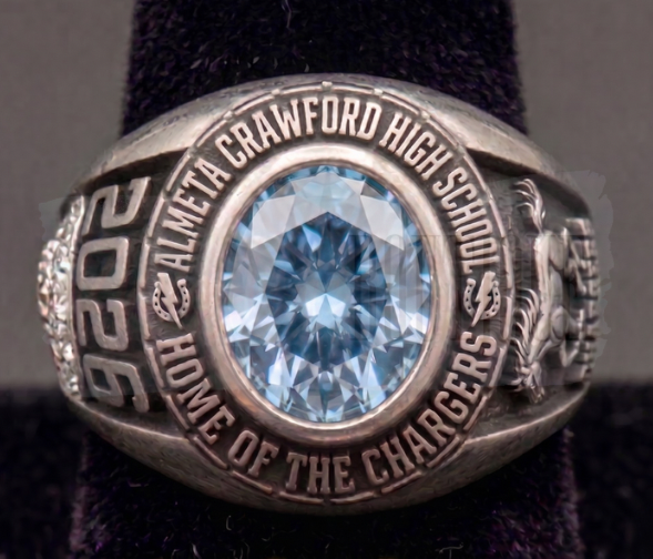 Crawford High School Chargers Oval Men's Class Ring