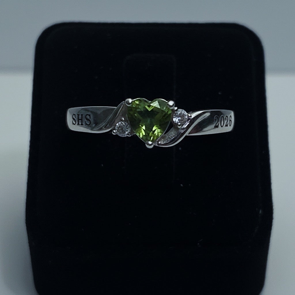 Promo Sterling Silver Heart Class Ring