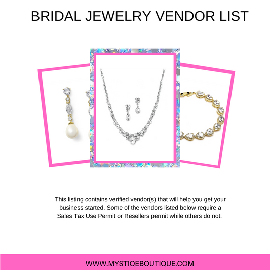 Bridal Jewelry Vendor List
