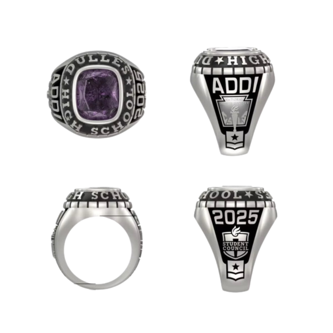 Promo Men’s Sterling Silver Square Traditional Class Ring