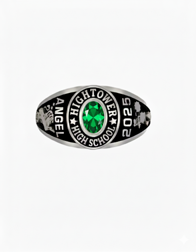 Ladies Sterling Silver Traditional Class Ring
