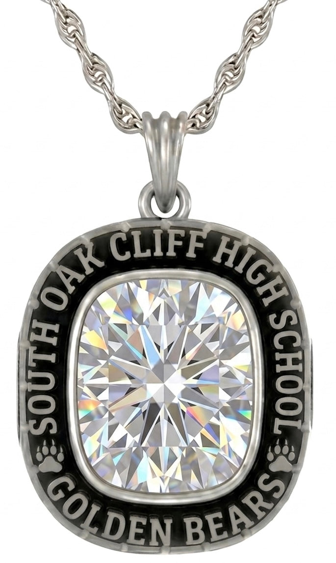Custom School Spirit Oval Pendant