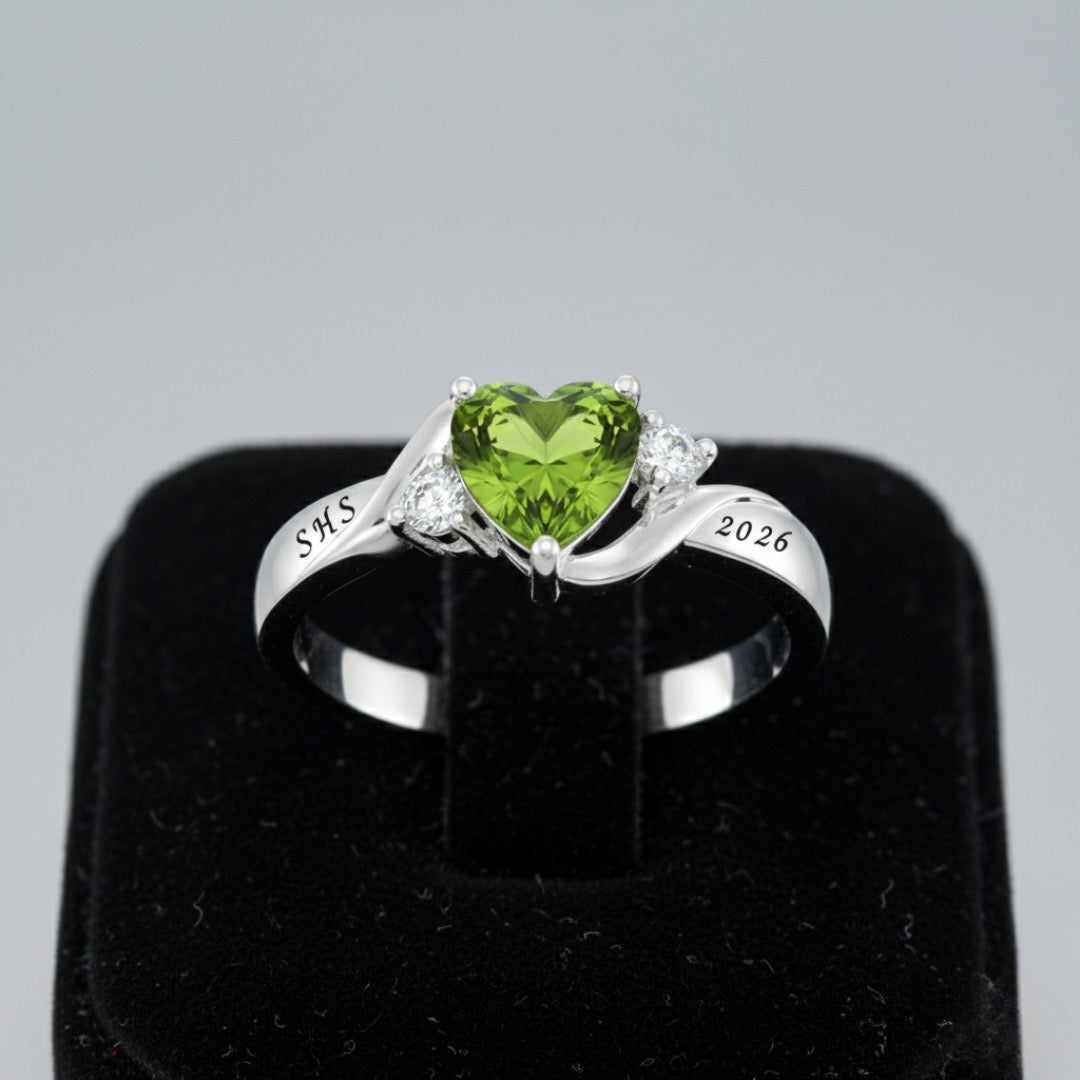 Promo Sterling Silver Heart Class Ring