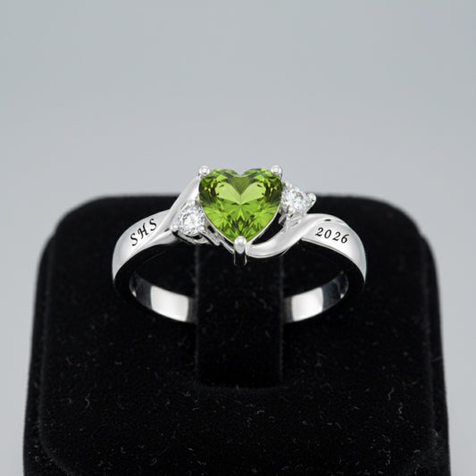 Promo Sterling Silver Heart Class Ring
