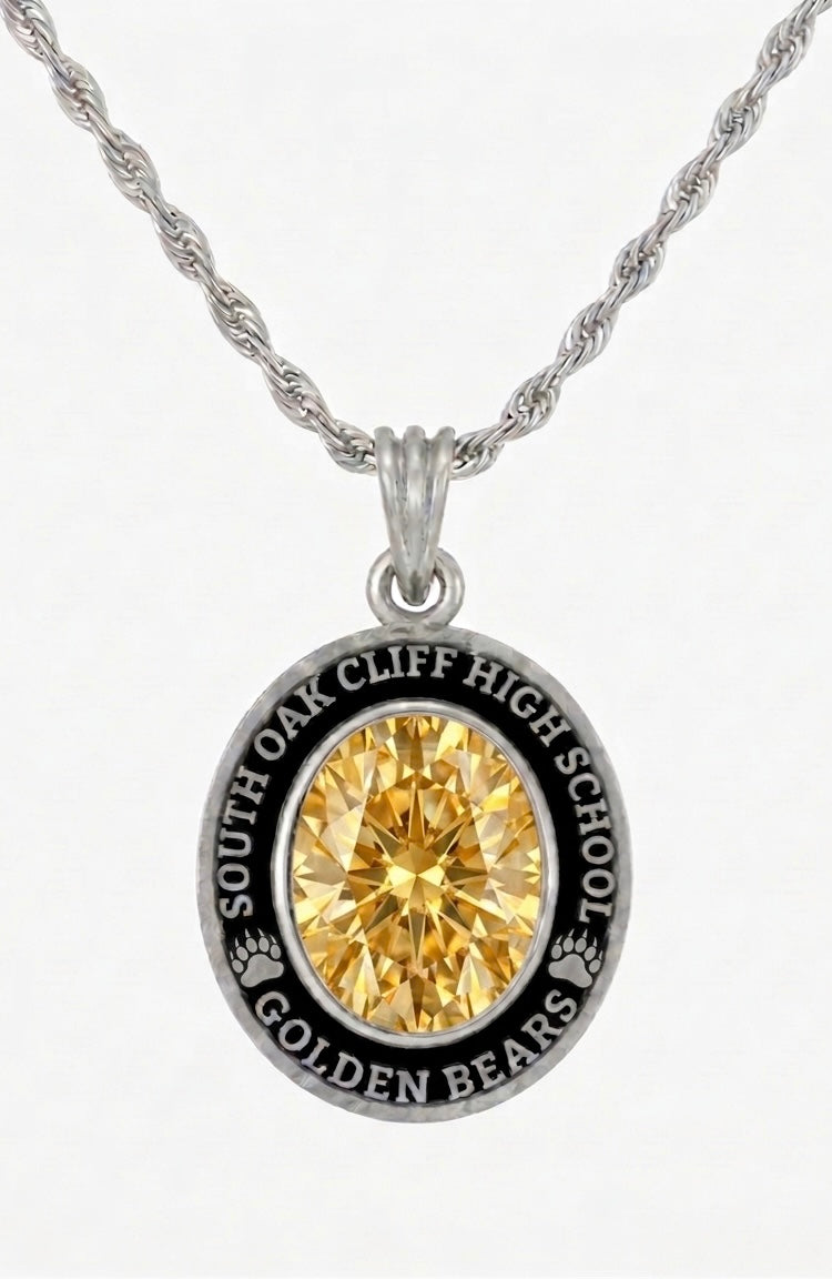 Custom School Spirit Oval Pendant