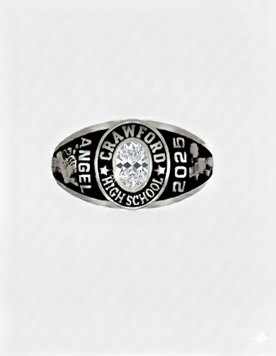 Ladies Sterling Silver Traditional Class Ring