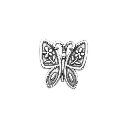 Big Butterfly with Flowers Pendant