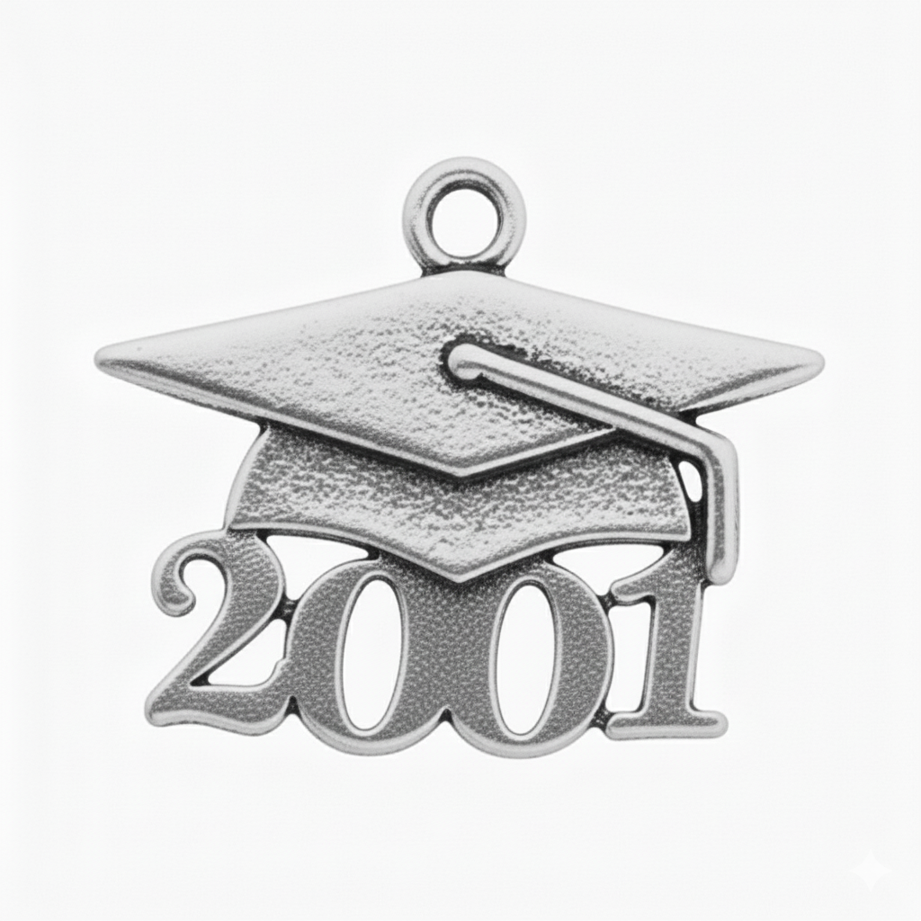 Grad Cap Year Charm