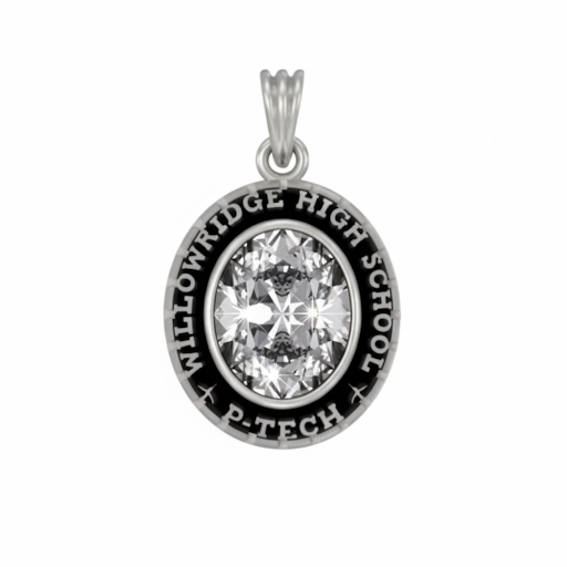 WHS P-Tech Talons Oval Birthstone Class Necklace