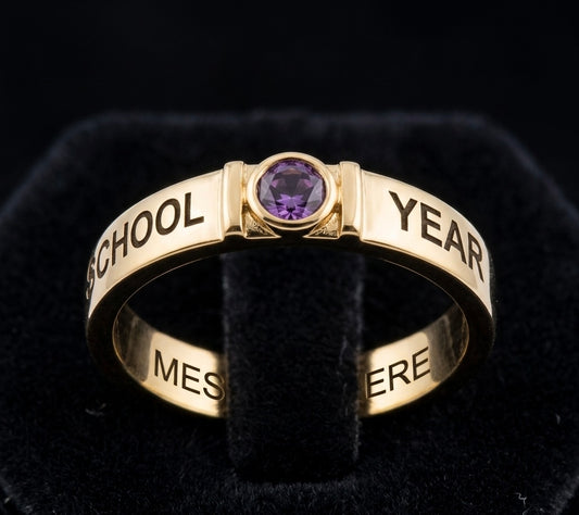 Promo Slim Band Birthstone Class Ring