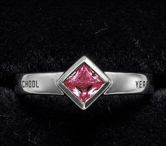 Promo Slim Band Diamond Birthstone Class Ring