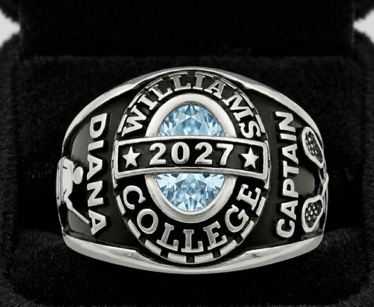 Sterling Silver Ladies Year Bridge Class Ring