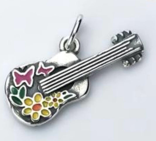 Floral Guitar Charm