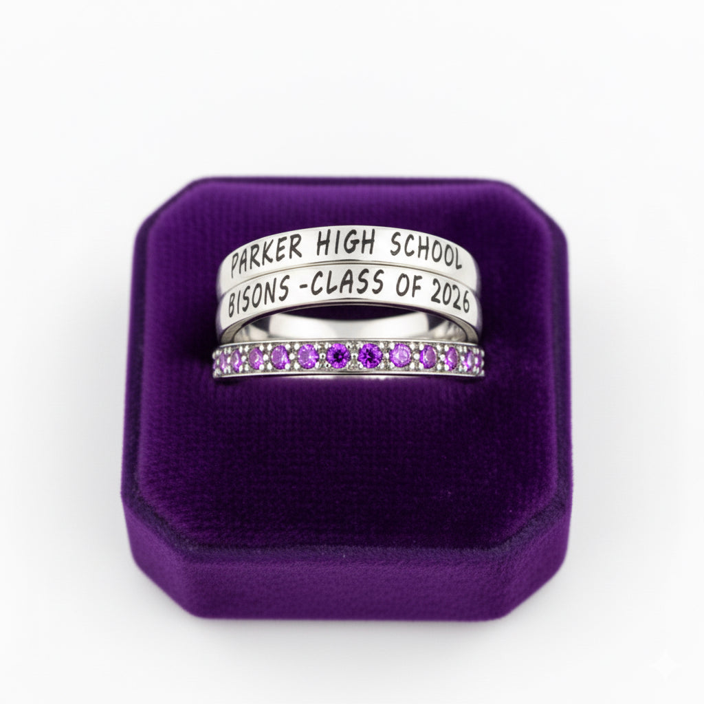 Promo 3-Piece Sterling Silver Class Ring Set