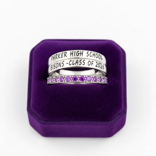 Promo 3-Piece Sterling Silver Class Ring Set