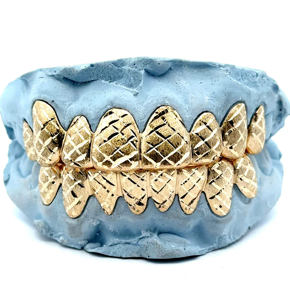 Silver Diamond Dust/Diamond Cut Grillz