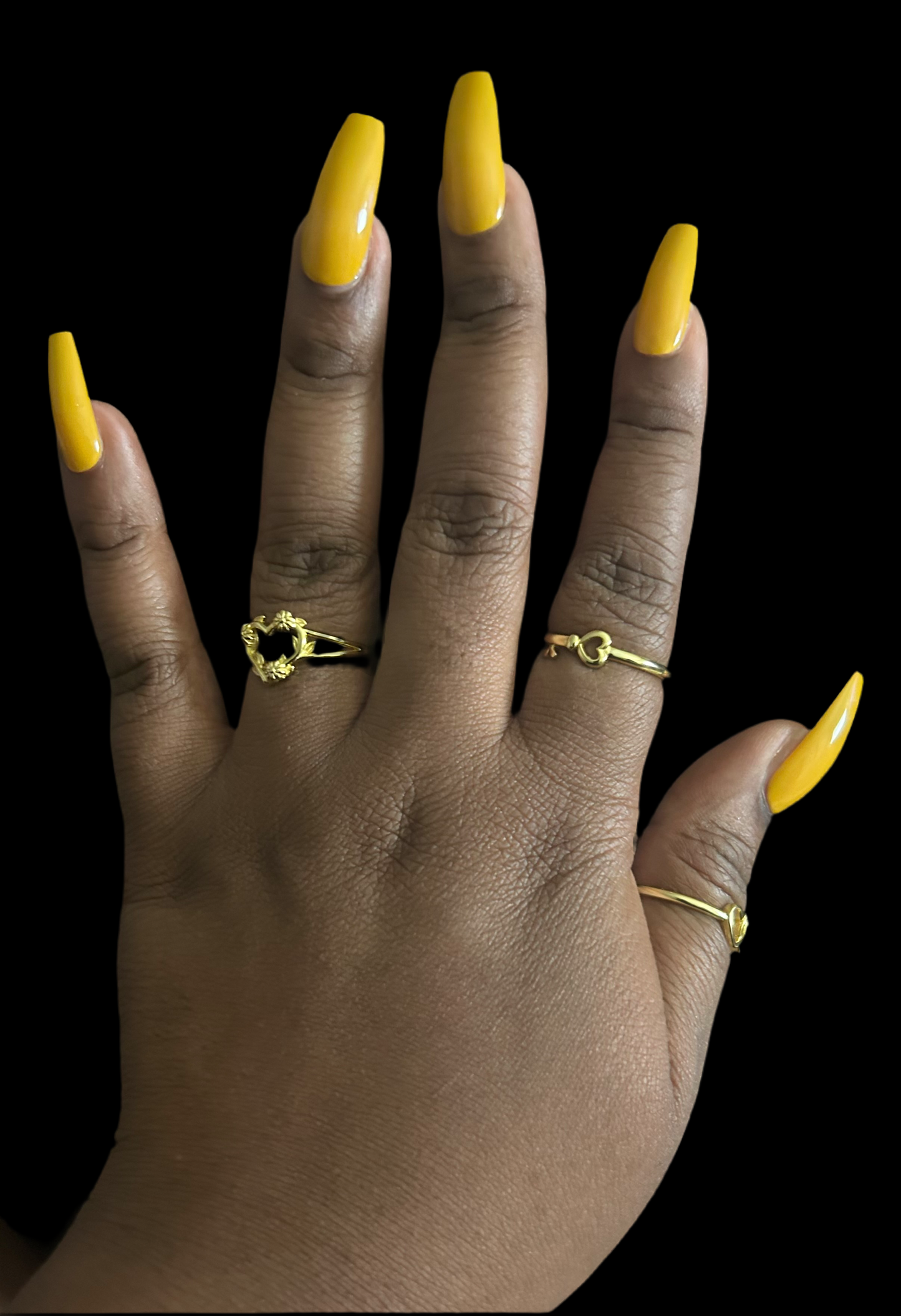 Juego de uñas “girasol”