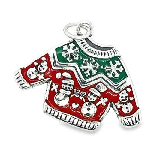 Red & Green Christmas Sweater Charm