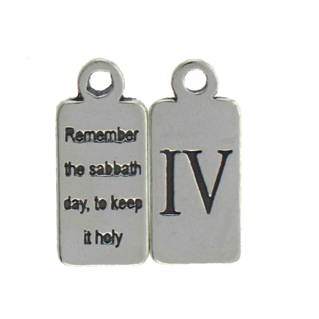 Ten Commandments Charm “IV”