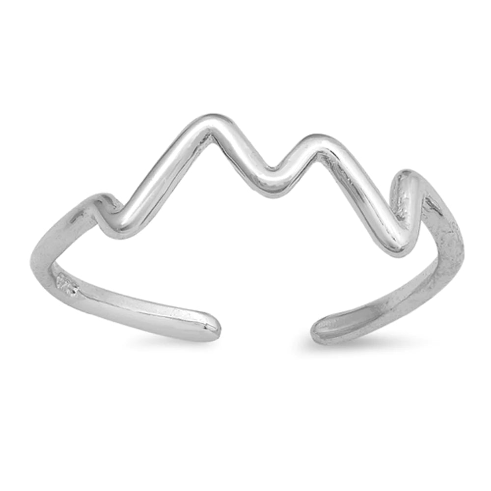 EKG Heartbeat Toe Ring
