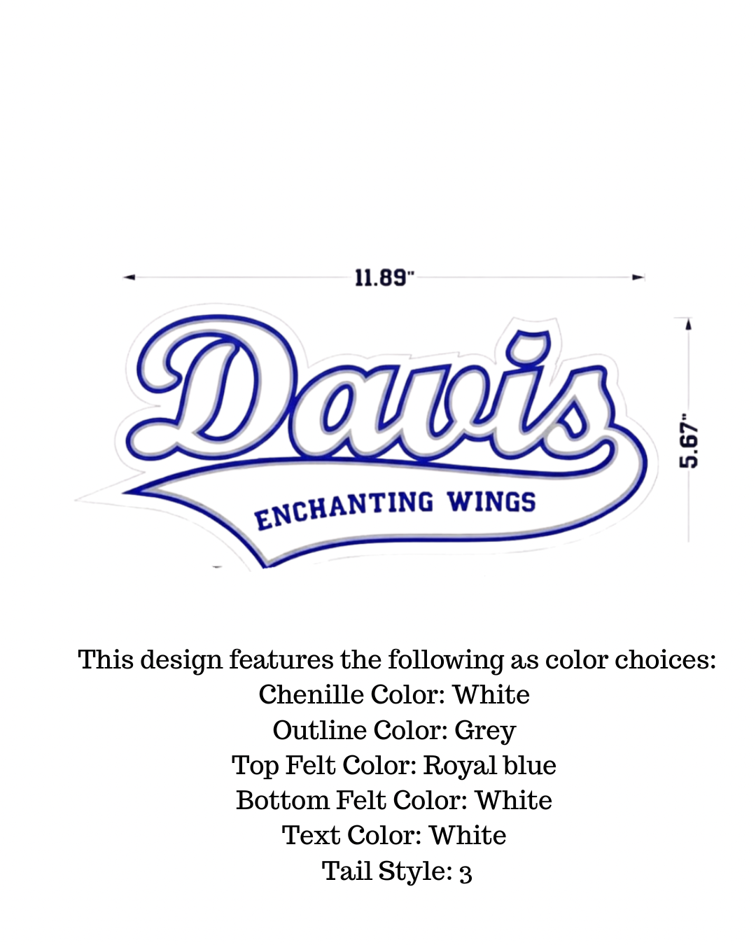 Large Name Patch with Tail