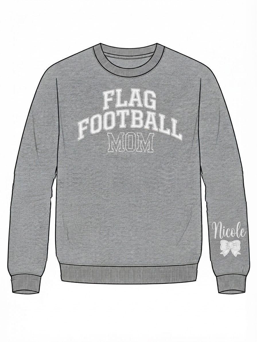 Custom Sport Parrent Embroidered Crewneck