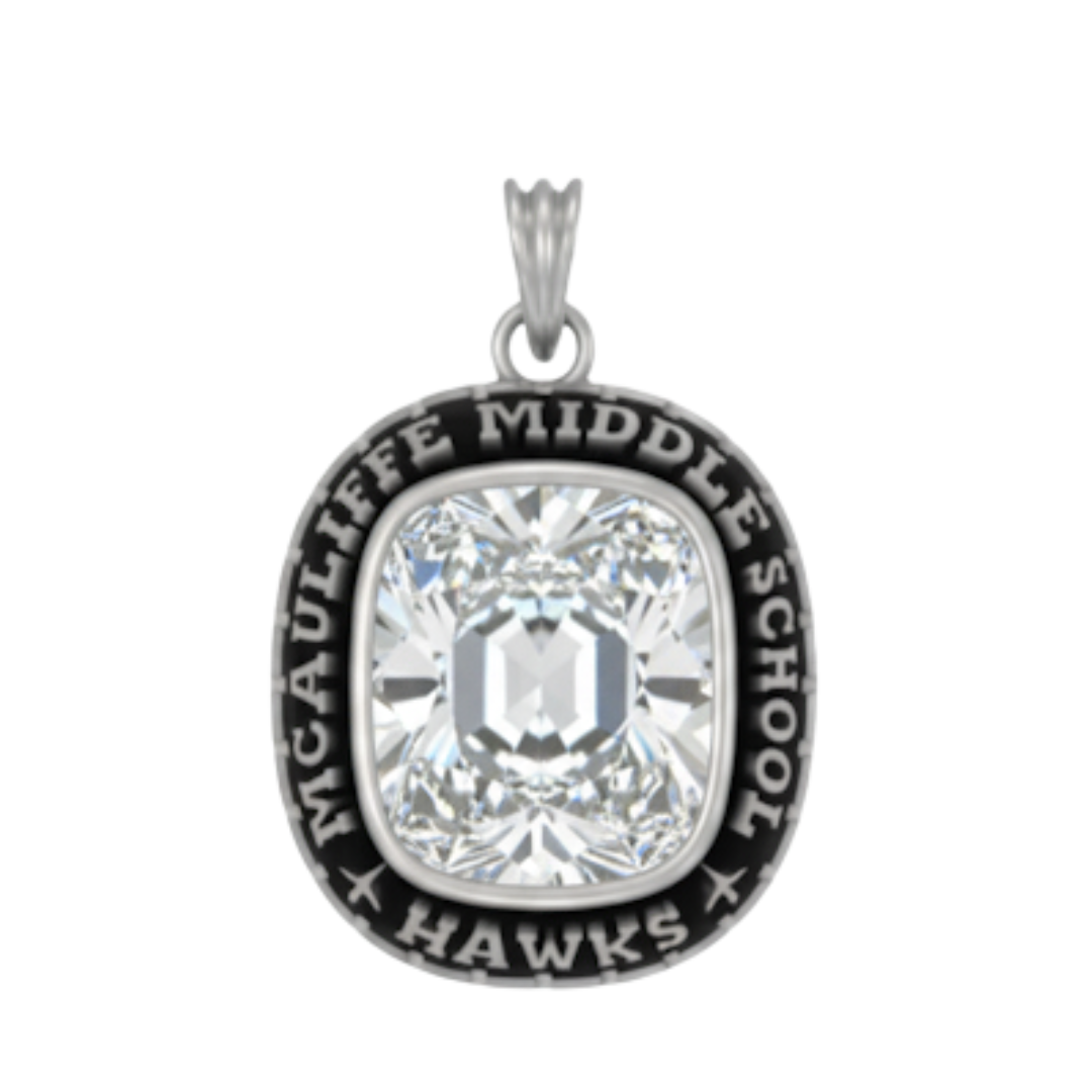 Promo Cushion-Cut Mascot Birthstone Class Necklace