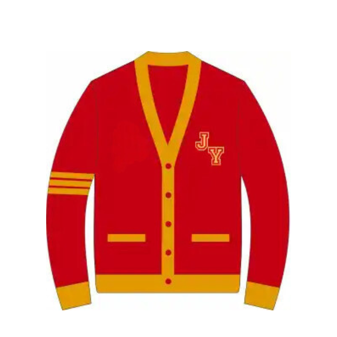 3 Stripe Red Yates Cardigan