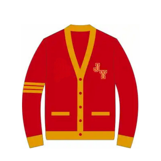 3 Stripe Red Yates Cardigan
