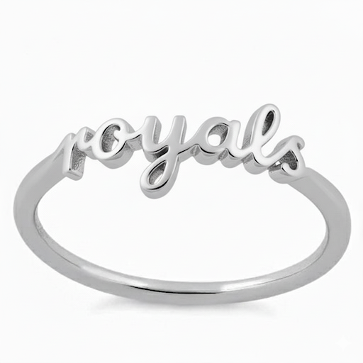 Sterling Silver Script Dance Team Ring