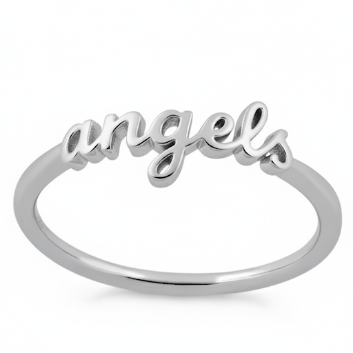 Sterling Silver Script Dance Team Ring