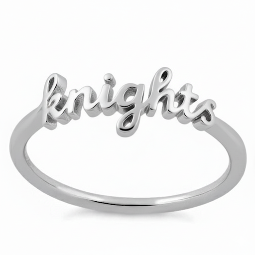 Sterling Silver Script Dance Team Ring