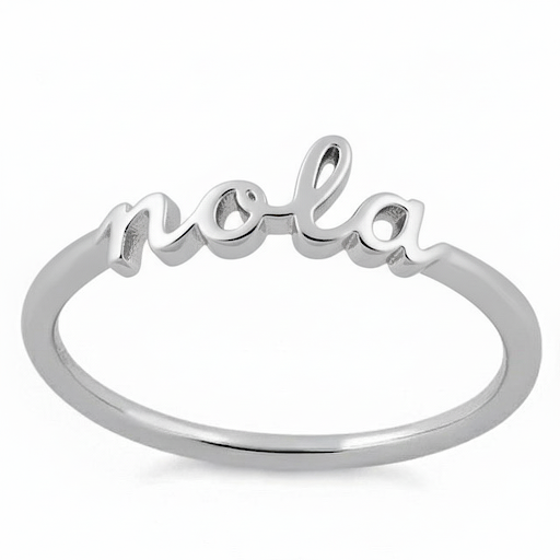Sterling Silver Script Hometown Ring