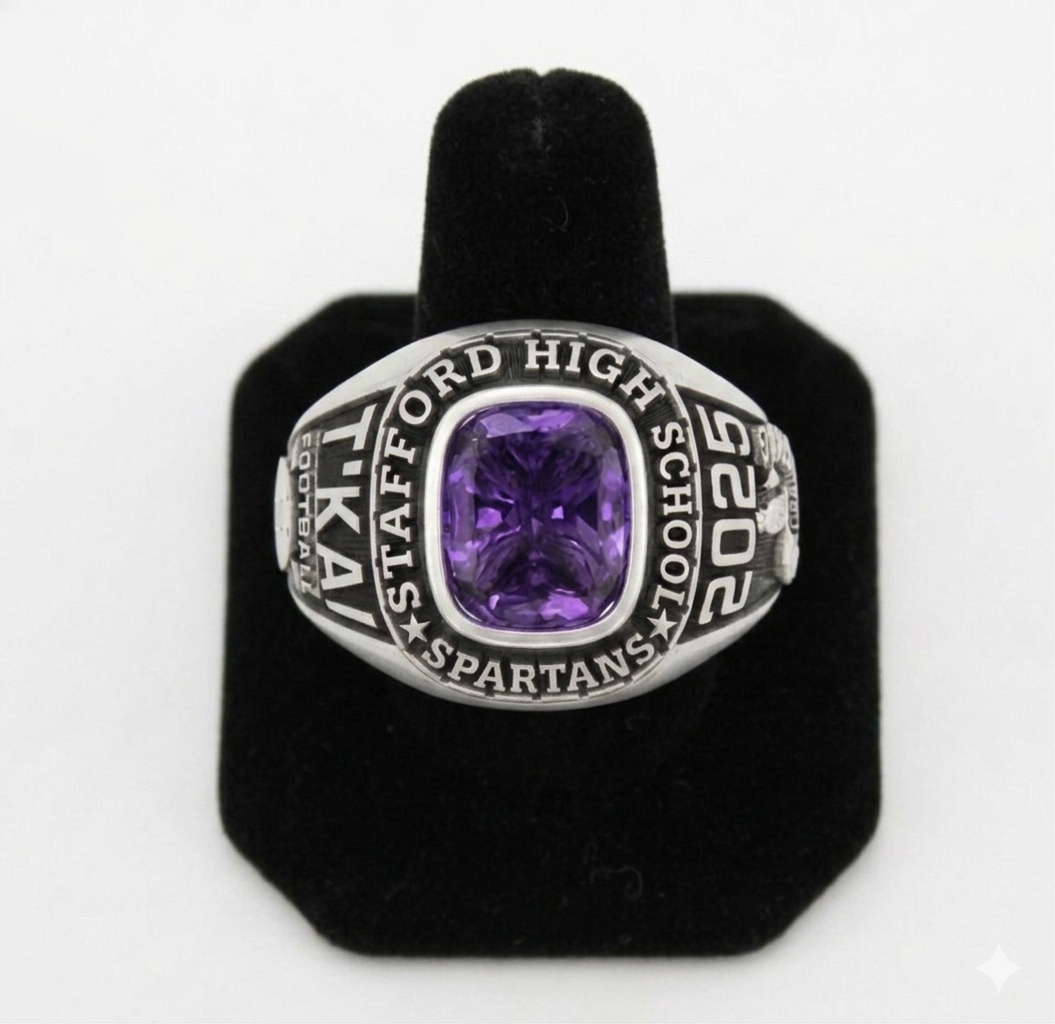 Stafford Spartans Men's Square Class Ring
