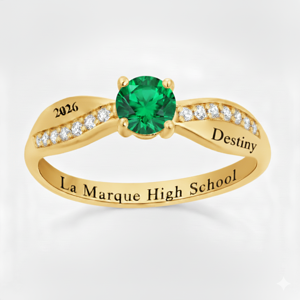 La Marque Sterling Silver Cross Band Class Ring