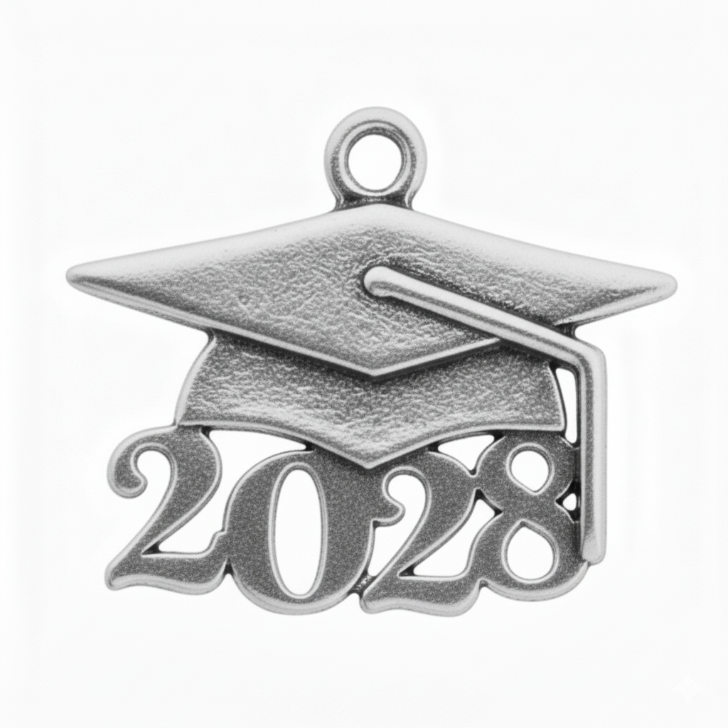 Grad Cap Year Charm