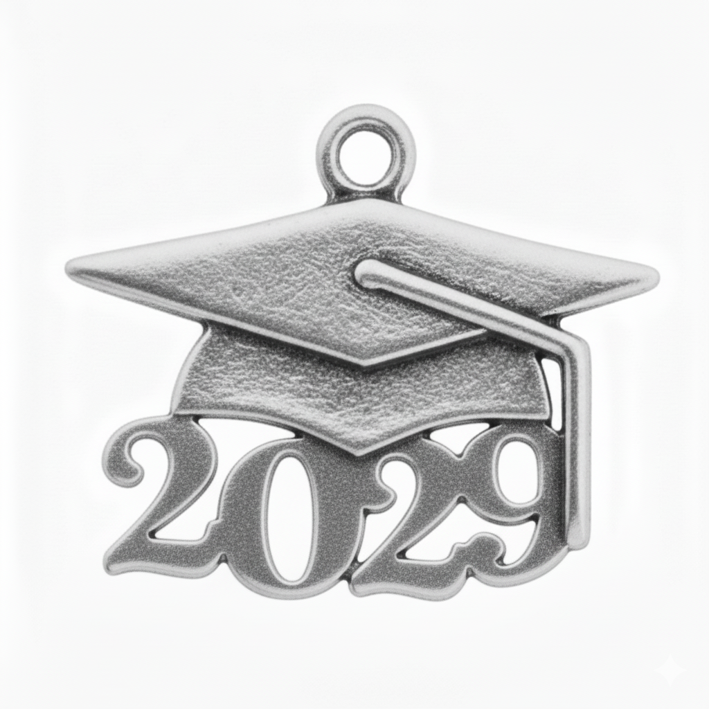 Grad Cap Year Charm